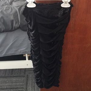 Slim black sequence dress